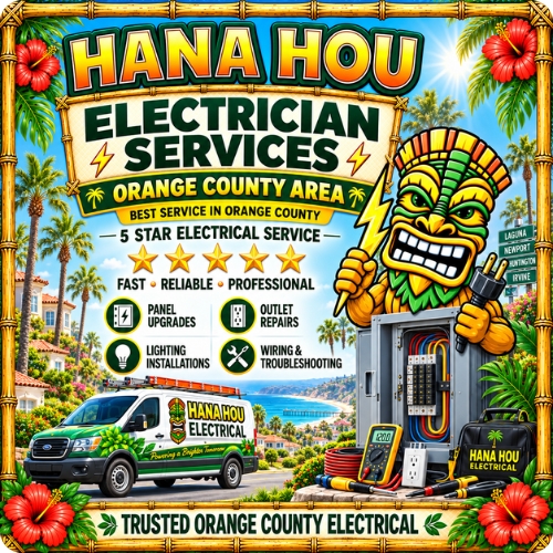 Hana Hou Electrician services in Orange County