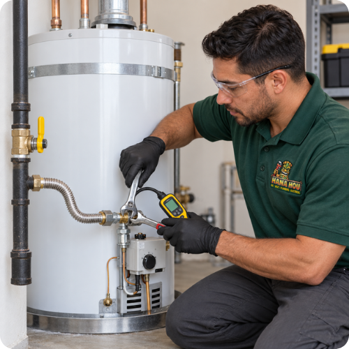 Water Heater Gas Connections by Hana Hou Home