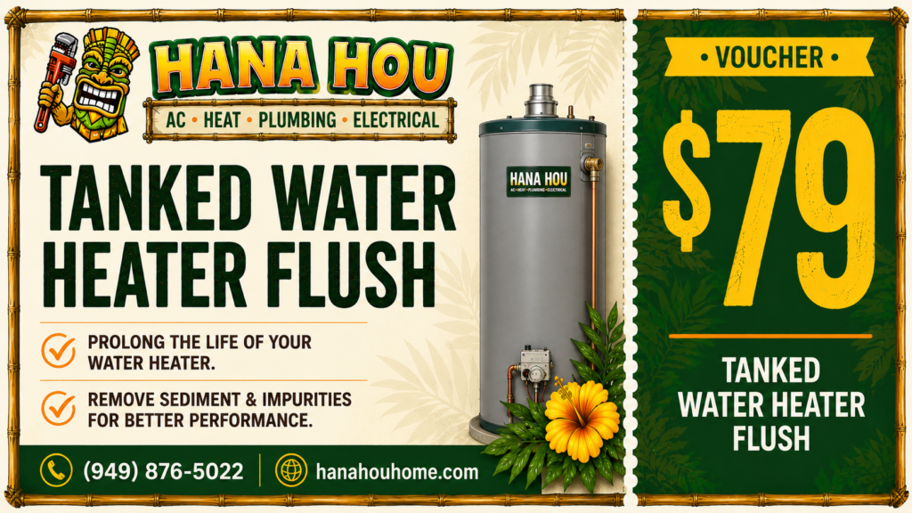 tanked water heater flush coupon